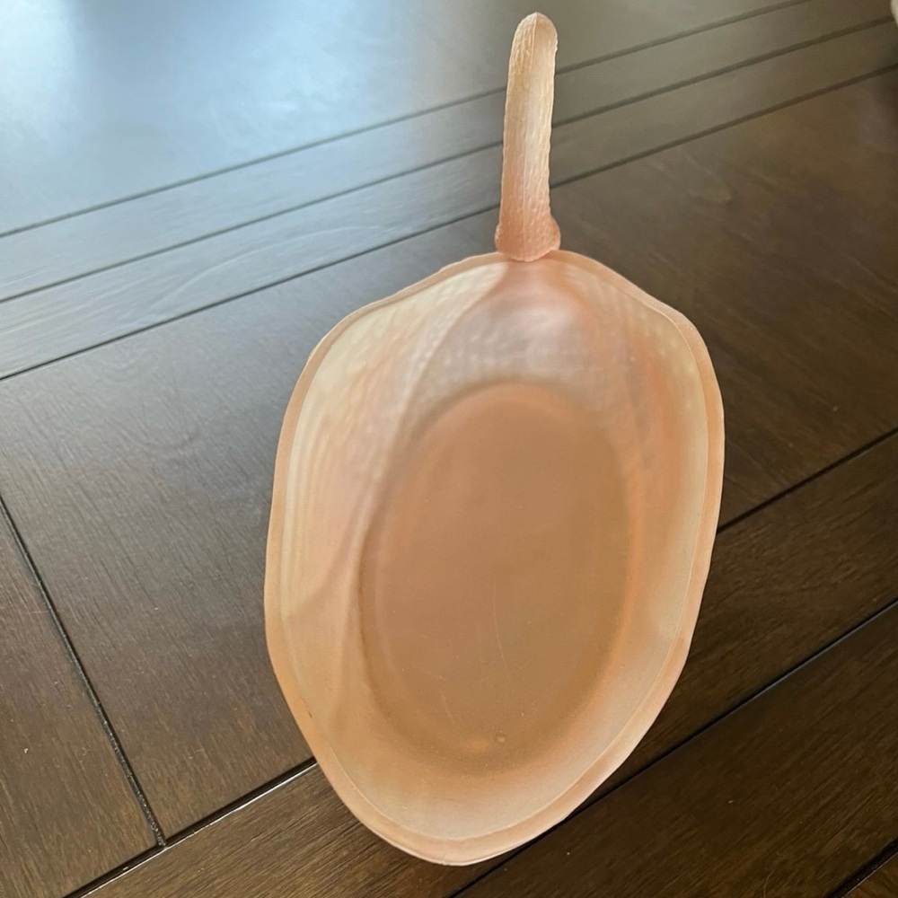 Vintage Pink Frosted Glass Swan Trinket Catchall Dish Plant Jewelry Holder Decor - Picture 2 of 5